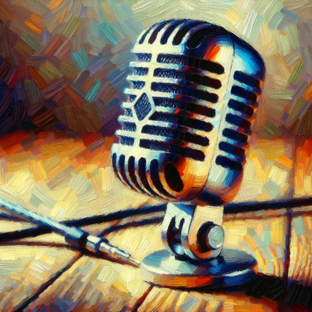 Artistic depiction of a vintage microphone on a textured background, used as a forum avatar.