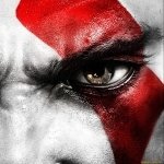 Close-up of Kratos' intense eye and red war paint from the video game God of War, featured as a bold forum avatar.