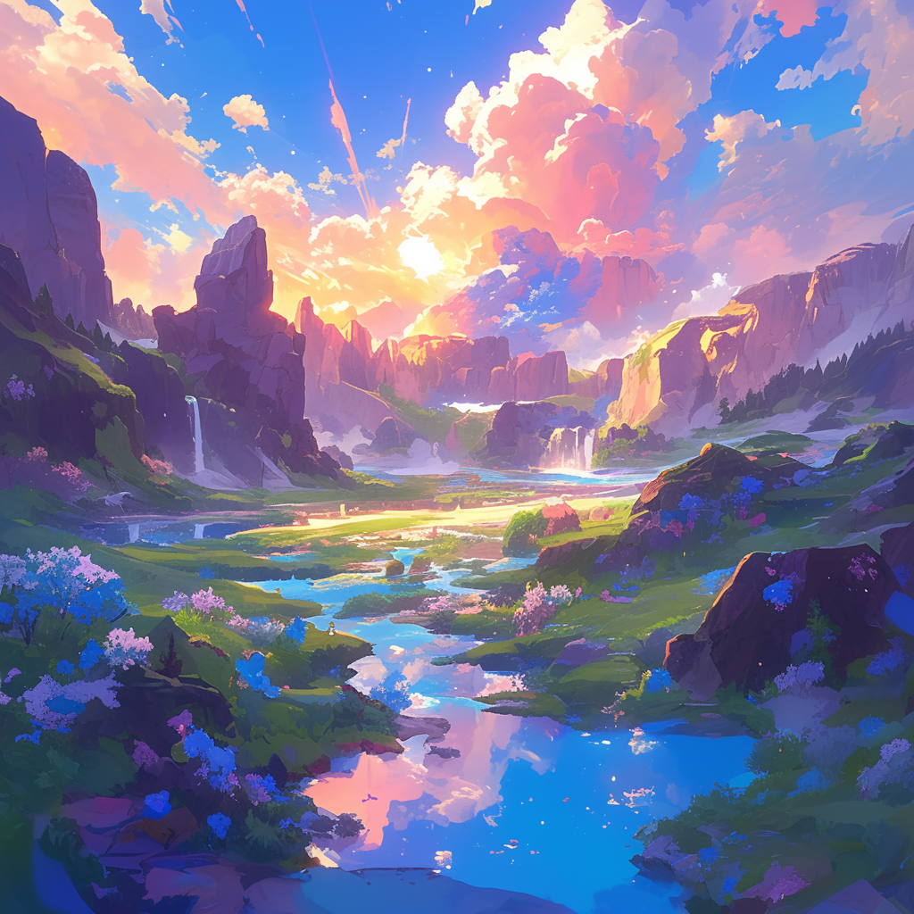 Anime Serene Landscape Avatar by BlueTechWizard