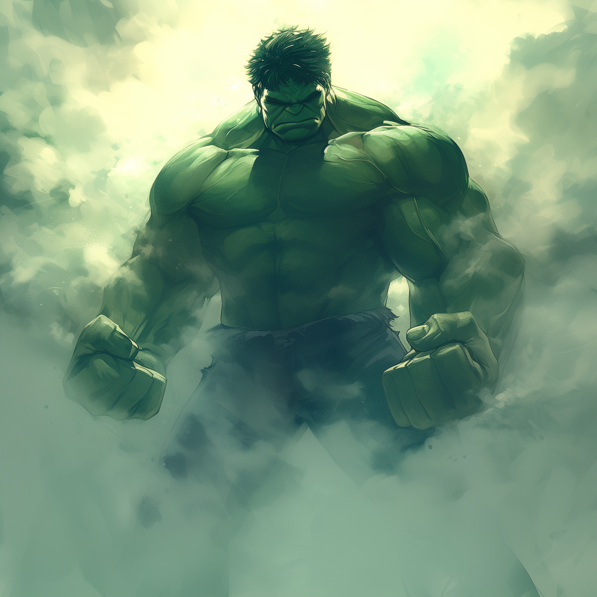 Avatar image of the Hulk from Marvel Comics showcasing his muscular green physique against a glowing background.