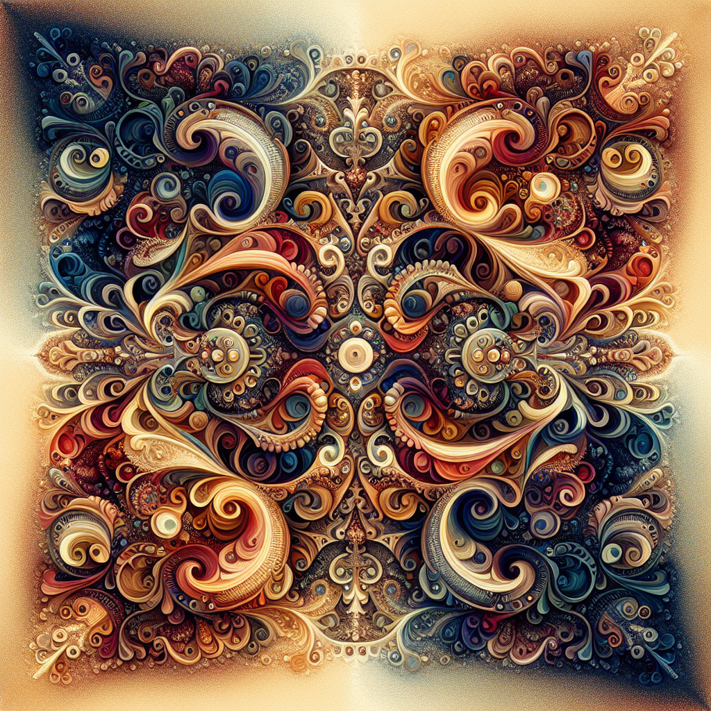 Intricate fractal design avatar with swirling patterns and warm color tones.