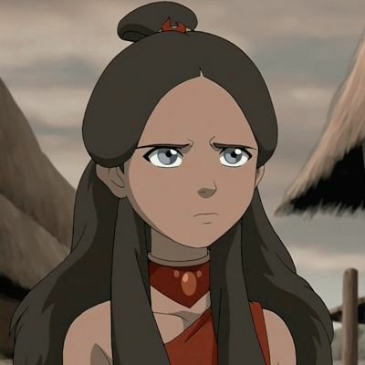 Profile photo featuring Katara from Avatar: The Last Airbender anime, showcasing her with a solemn expression and traditional Water Tribe attire.