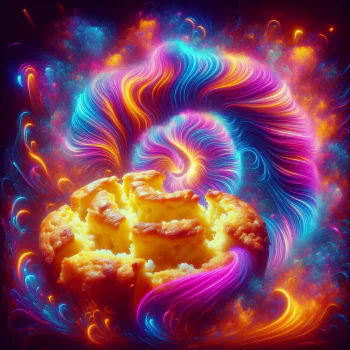Profile photo of a vibrant digital artwork featuring cornbread surrounded by a colorful cosmic swirl.