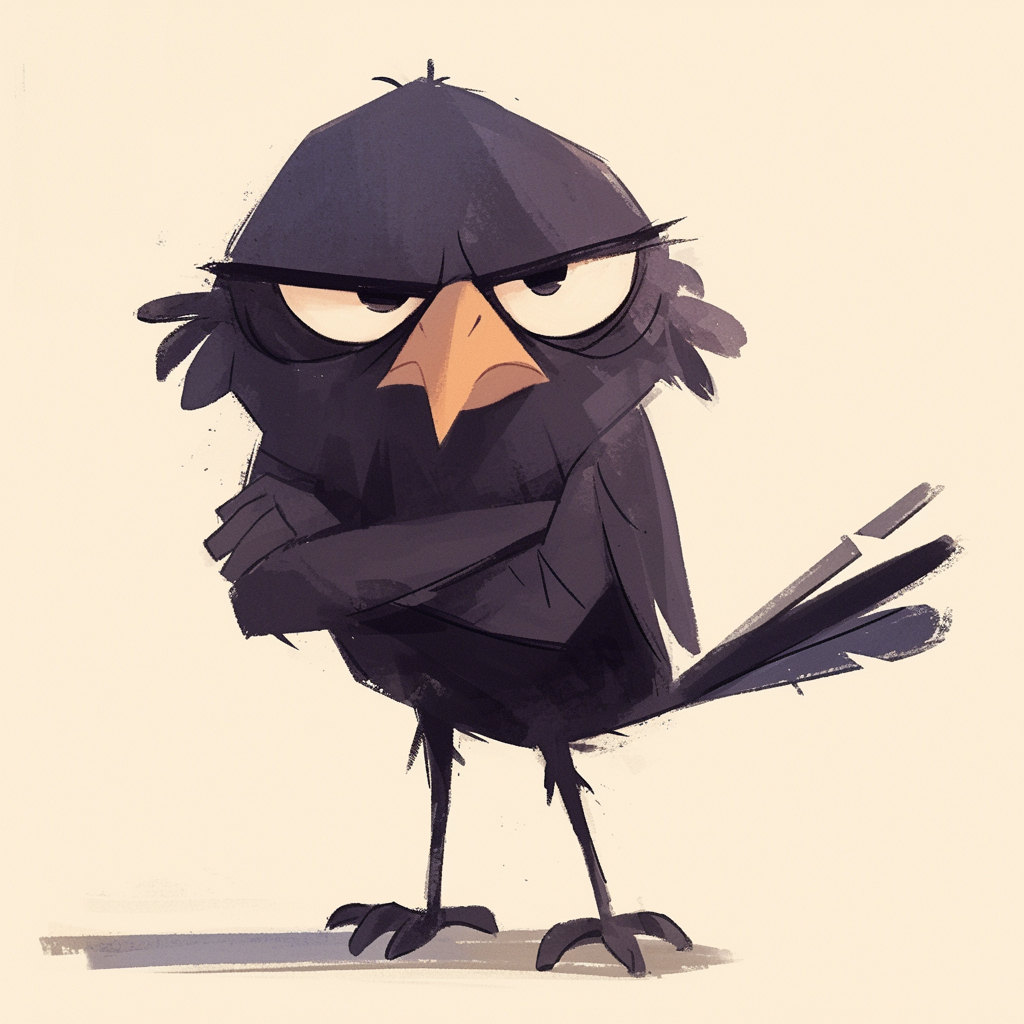 Cool Black Bird Avatar by CelestialCanvas