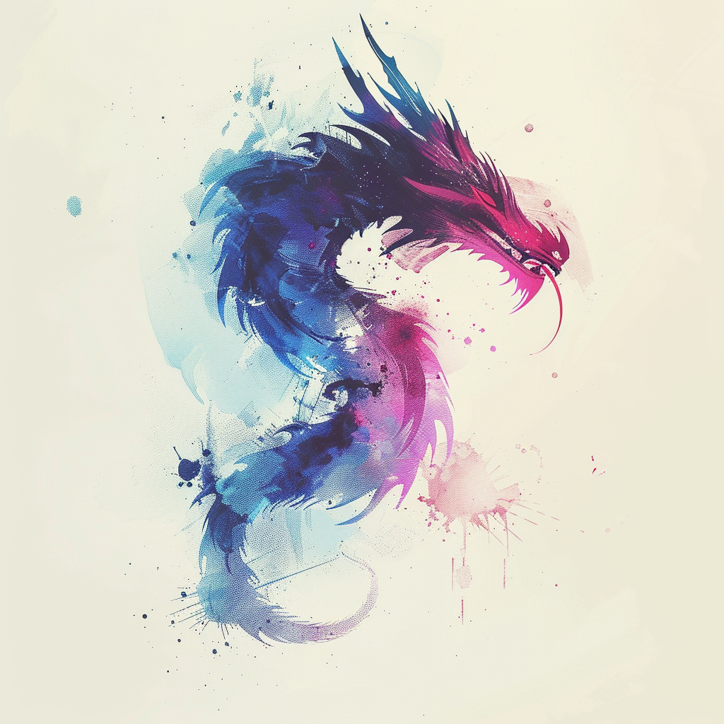 Mystical Watercolor Dragon Avatar by RyMishRy