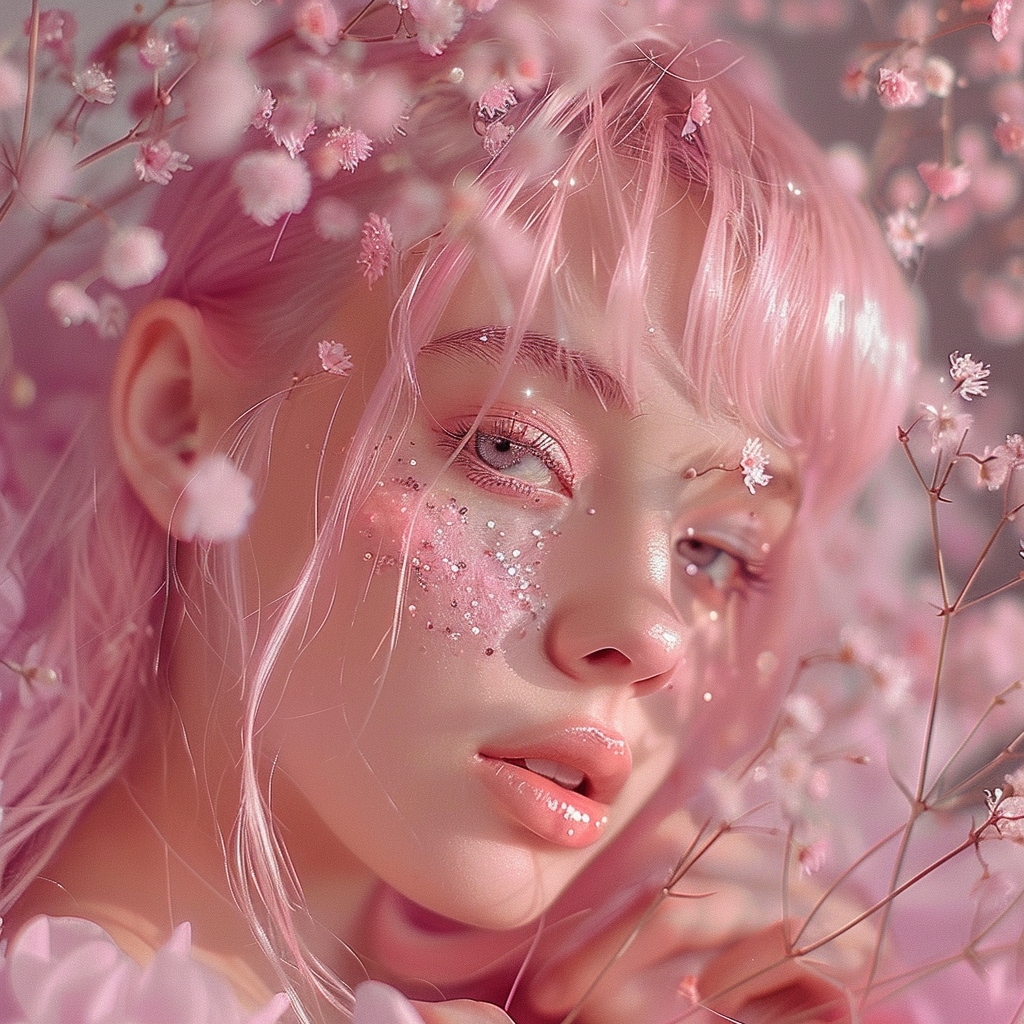 Pink Blossom Aesthetic Avatar by CelestialCanvas