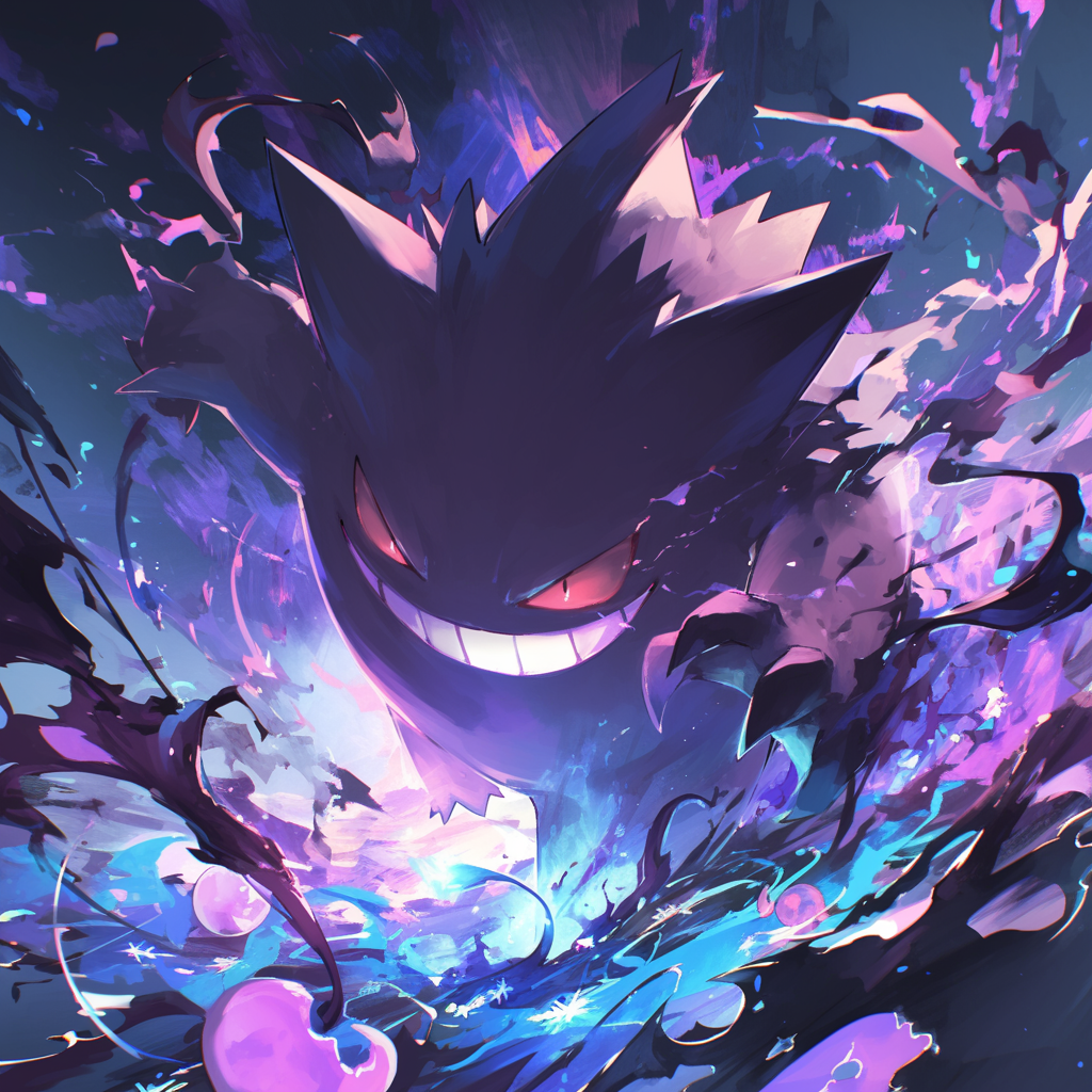 Gengar Avatar - Dynamic Anime Pokémon Illustration by patrika