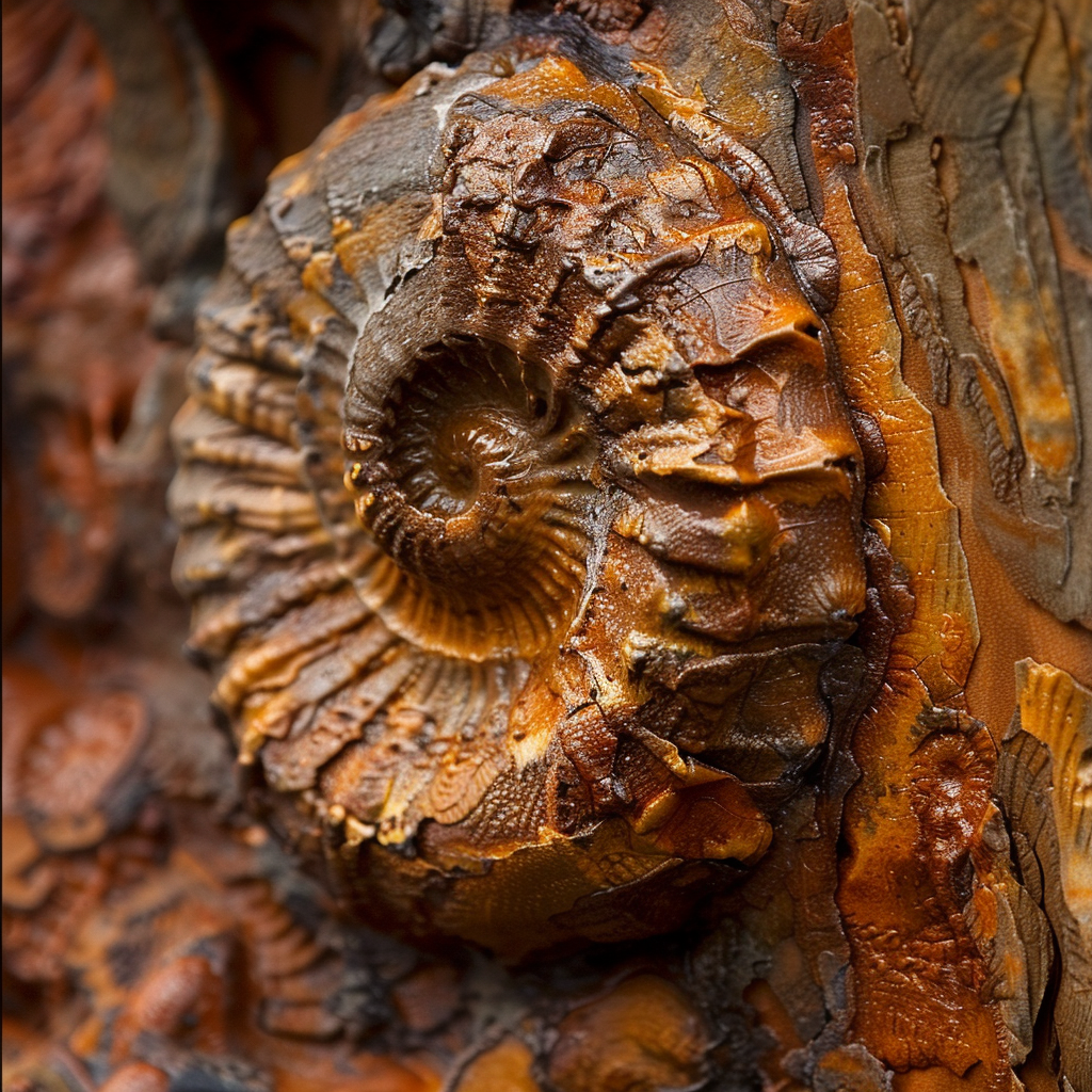 Close-up view of an intricately detailed ammonite fossil used as a profile picture.