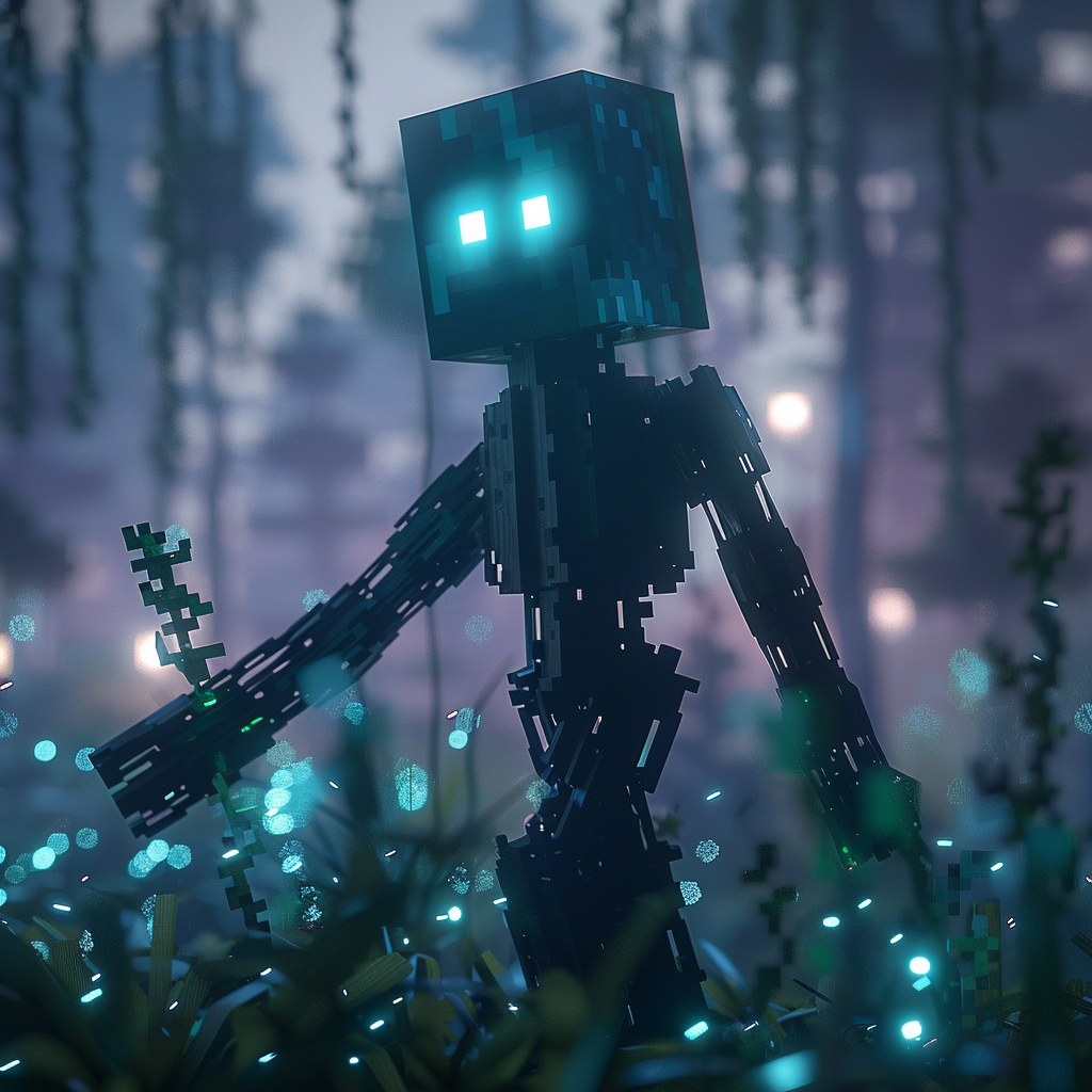 Minecraft Enderman Avatar – Mysterious Nighttime Encounter by patrika