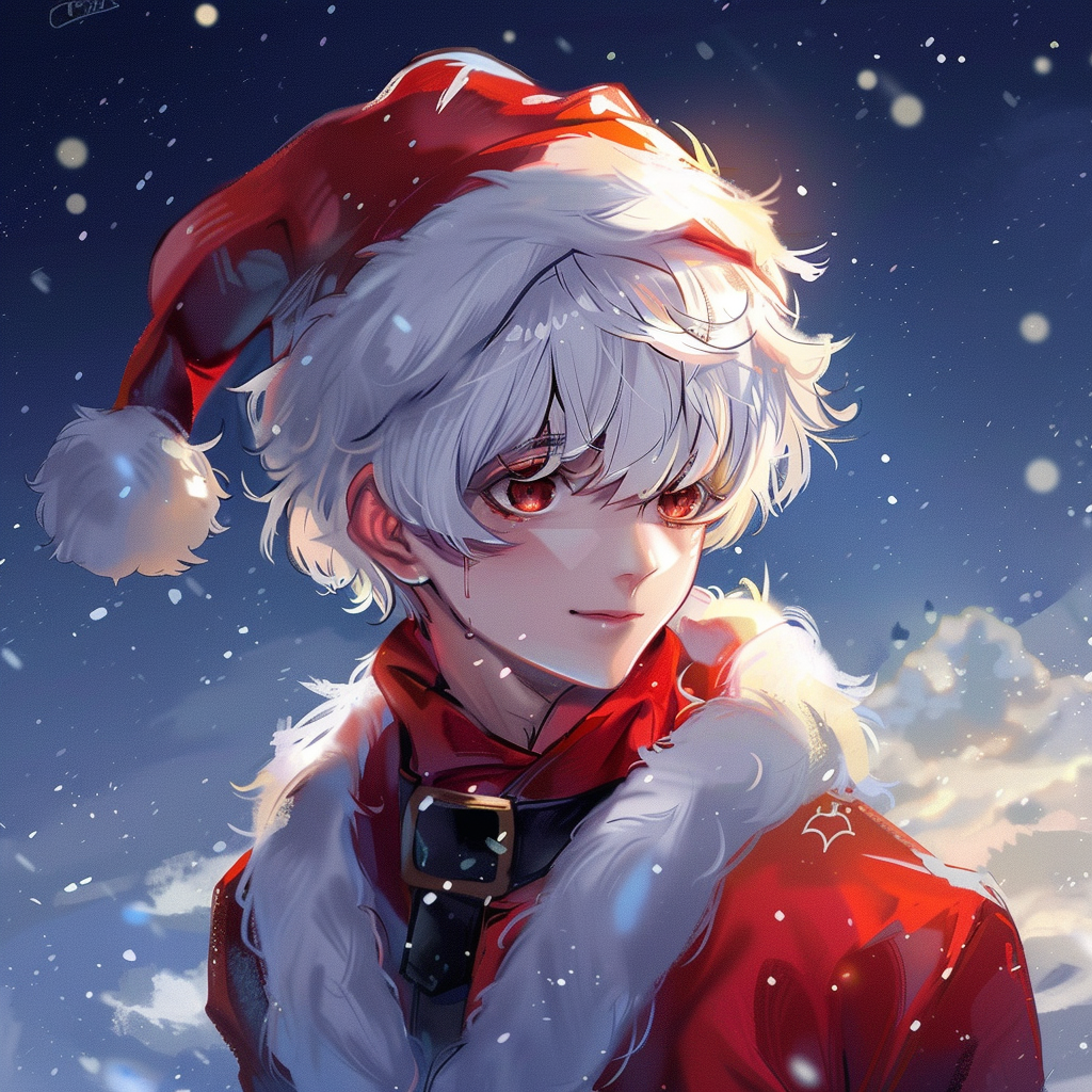 Anime Santa Claus Avatar - Festive Christmas Profile Picture by RyMishRy