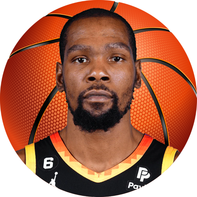 A forum avatar featuring basketball player Kevin Durant against a basketball-themed background, with Durant wearing his team jersey.