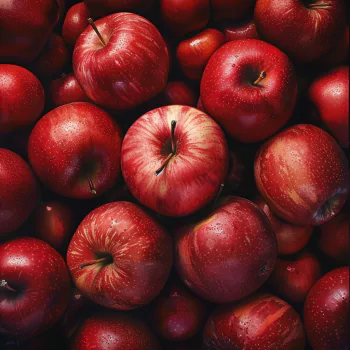 A vibrant collection of red apples, featuring various sizes and shades, serves as a striking forum avatar, showcasing a fresh and inviting aesthetic.