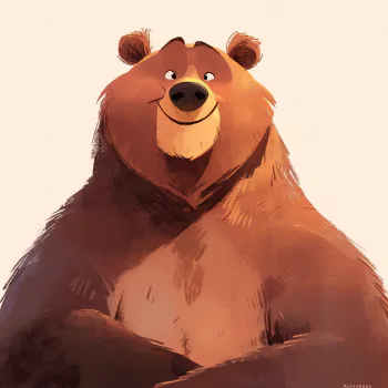 Illustration of a smiling brown bear, used as a forum avatar.