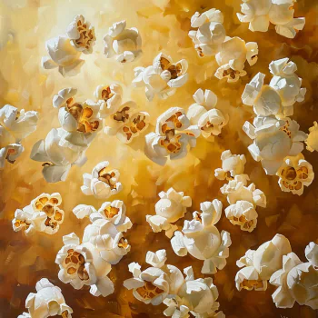 An avatar image featuring a close-up of numerous popcorn kernels against a warm, golden background.