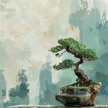 Avatar image of a beautifully detailed bonsai tree against a soft, abstract watercolor background.