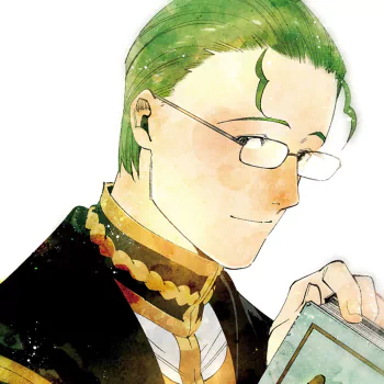 Avatar of Heiter from the anime Frieren: Beyond Journey's End, featuring a character with green hair, glasses, and a friendly expression, holding a book.