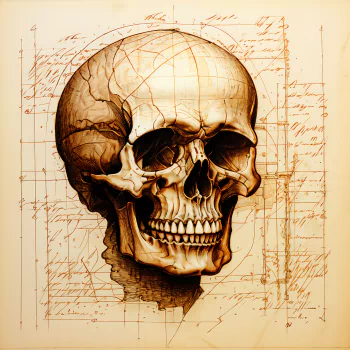  DaVinci inspired skull