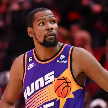 A forum avatar featuring NBA player Kevin Durant in a Phoenix Suns jersey.