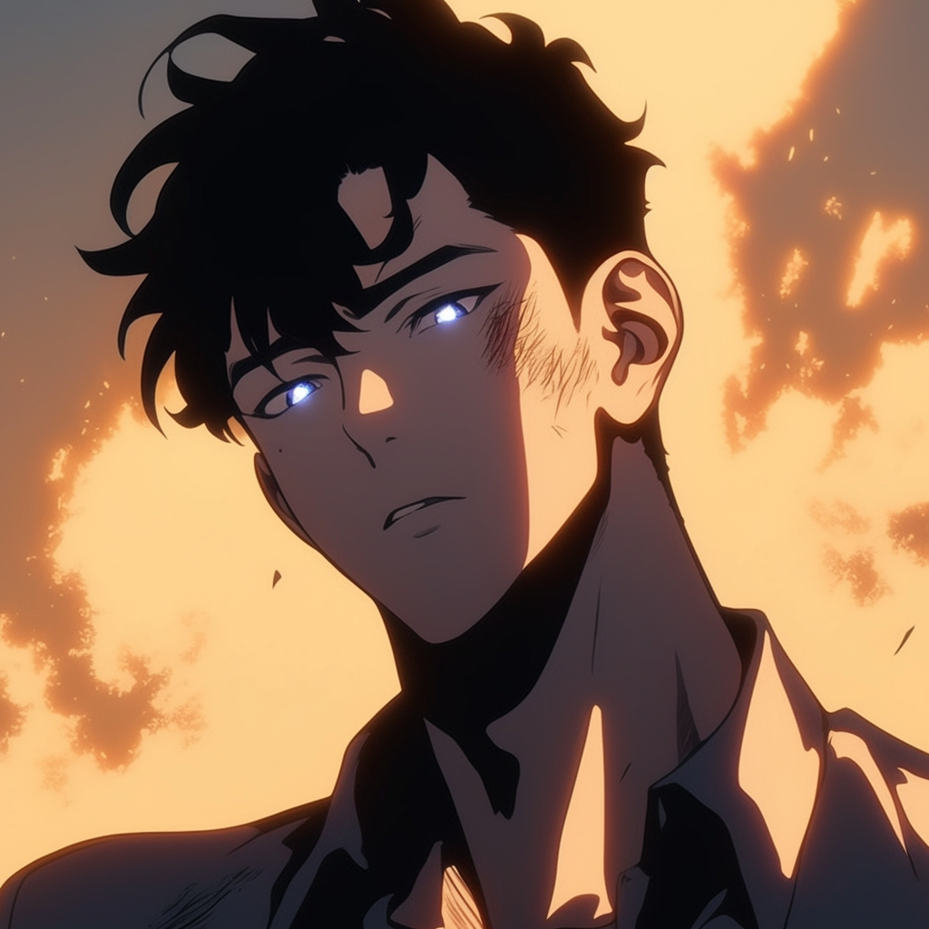 A forum avatar featuring Sung Jin-Woo from the anime Solo Leveling, showcasing the character's distinct style and presence in a bold and captivating manner.