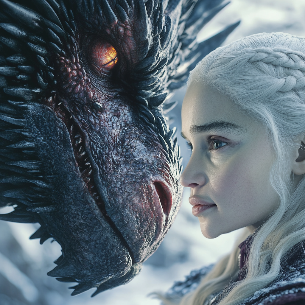 A forum avatar featuring Emilia Clarke as Daenerys Targaryen from the TV show Game of Thrones, showcasing her iconic character in a vibrant display.