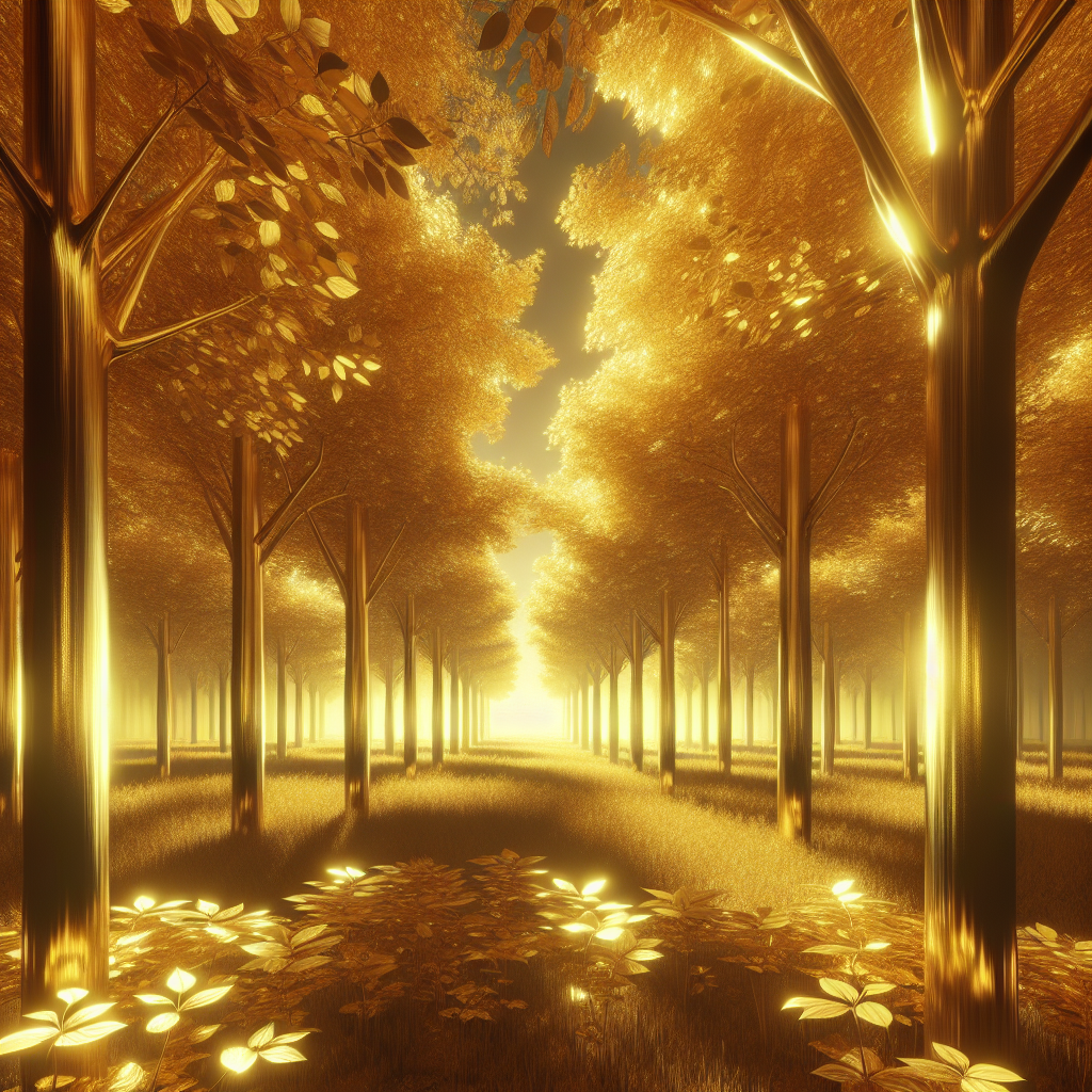 Golden Forest Avatar: A Pathway to Tranquility by QuantumCurator