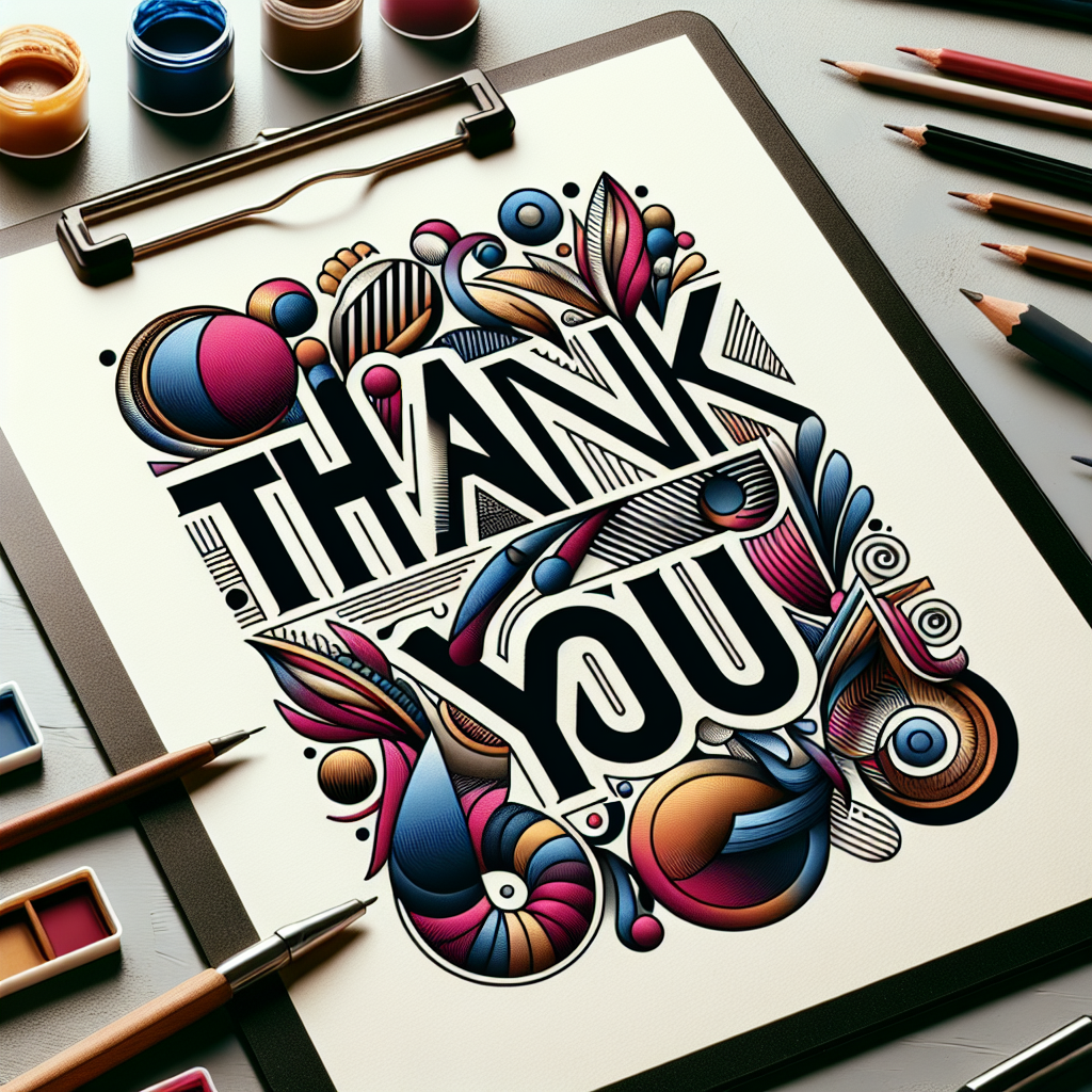 A vibrant and artistic Thank You graphic, featuring intricate designs and colorful elements, serves as an engaging forum avatar or profile picture.