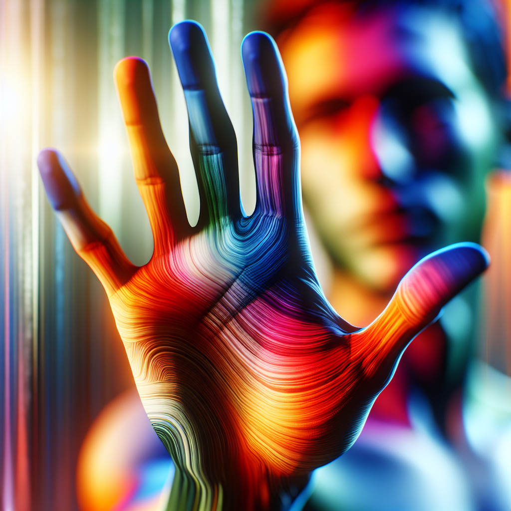 A colorful, abstract graphic of a hand waving, with vibrant swirling patterns, serves as a dynamic profile photo or forum avatar.