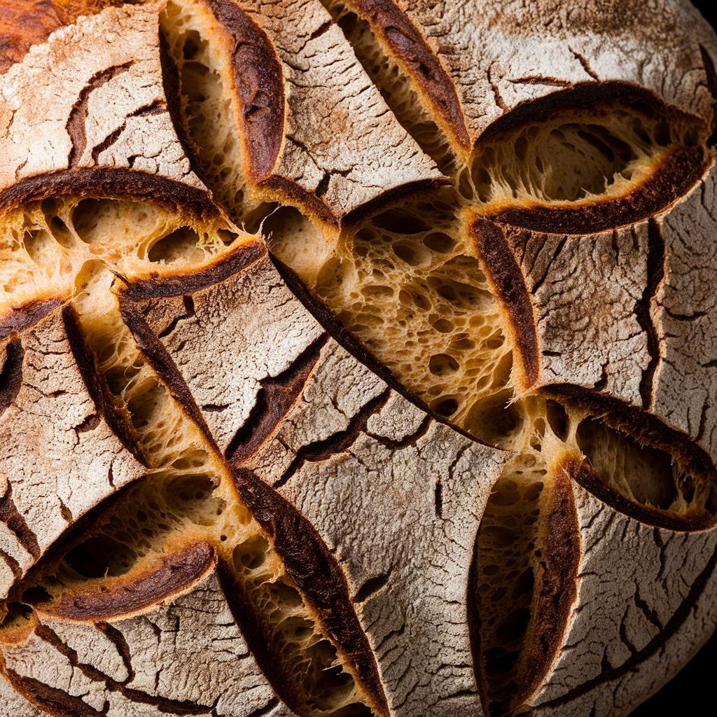 A close-up of beautifully scored sourdough bread showcasing its golden crust and airy interior, used as a forum avatar/profile photo.
