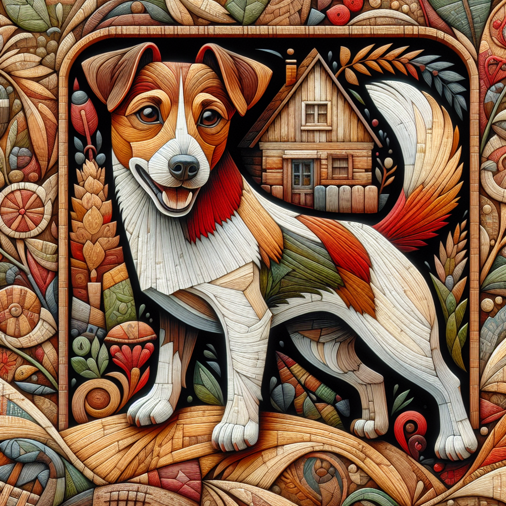 A colorful illustration of a Jack Russell Terrier, featuring playful details and a background of leaves and a charming wooden house, serving as a vibrant forum avatar.