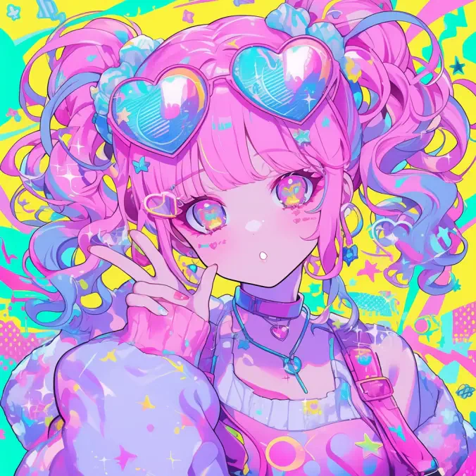 Download Pink Anime AI Art PFP