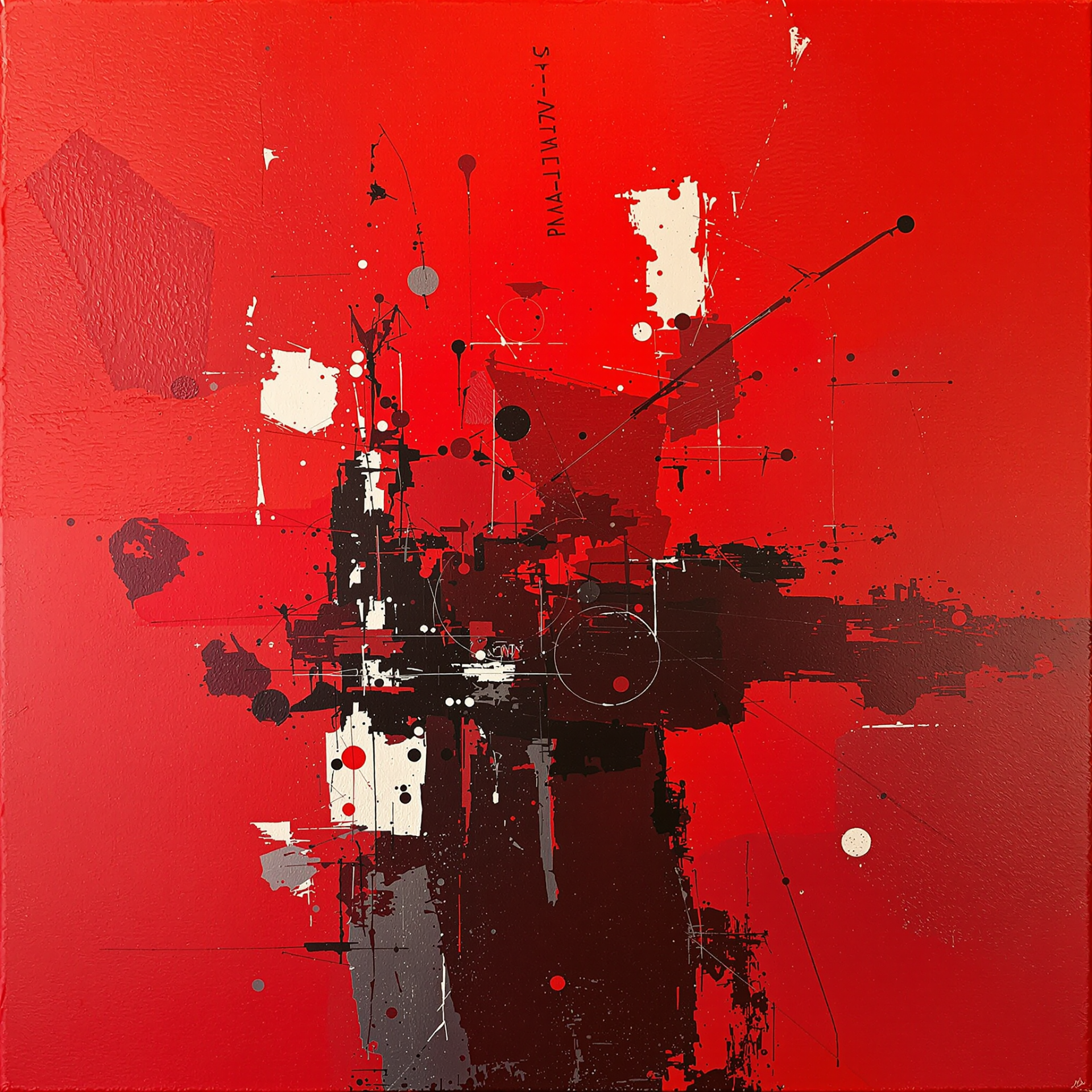 Abstract forum avatar featuring crimson and red geometric shapes with modern design elements in a bold, dynamic composition.