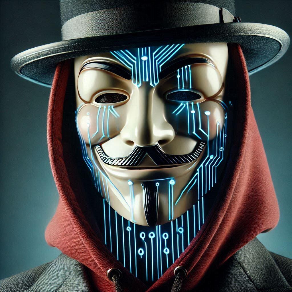 Download Guy Fawkes Technology .hack Hacker PFP
