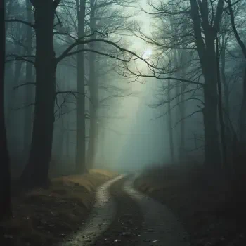 spooky forest forest fog path tree PFP