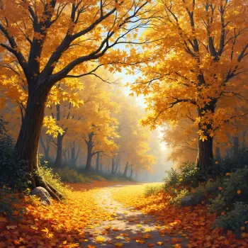 fall Autumn forest nature orange leaves PFP
