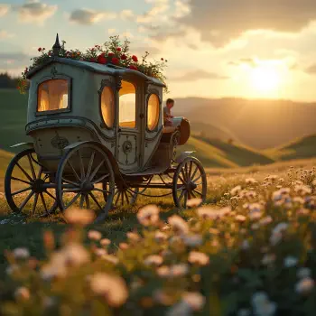 carriage flower landscape vintage PFP