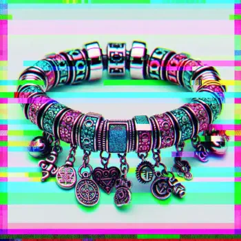 A vibrant bracelet featuring colorful beads and various charms, designed as a forum avatar or profile picture. The intricate details make it visually striking.