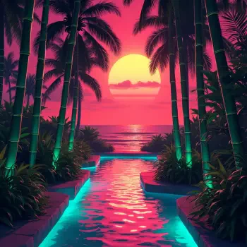 bamboo tropical palm tree ocean PFP