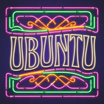 A vibrant neon sign displaying the word UBUNTU, framed with colorful decorative designs, serves as a forum avatar/profile photo.