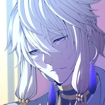 Avatar for the novel The Beginning After The End, featuring a character with long, light hair and a serious expression, adorned with distinctive earrings.