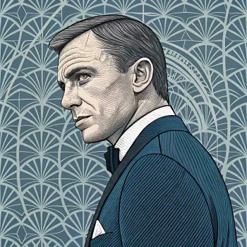 Stylized profile image of a suited man with a serious expression, serving as a forum avatar, identified with the tag 007. Features intricate, patterned background.