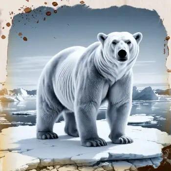 A polar bear stands confidently on an ice floe, captured in a striking profile photo, embodying the beauty of Arctic wildlife.