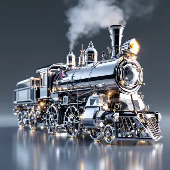 A shiny, detailed locomotive emits steam, depicted in a sleek, modern style, serving as a distinctive forum avatar or profile photo.