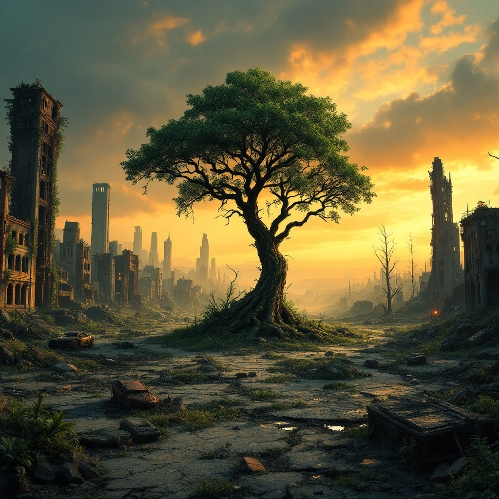 Resilient Roots: An Apocalyptic Avatar by QuantumCurator