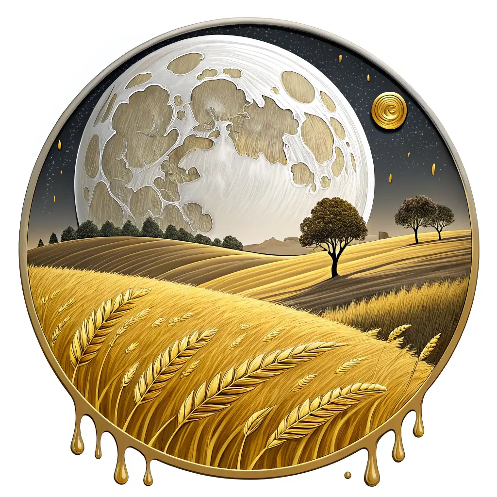 A stylized illustration of a harvest moon over golden fields, with trees silhouetted in the foreground. This nature-inspired image serves as a forum avatar.