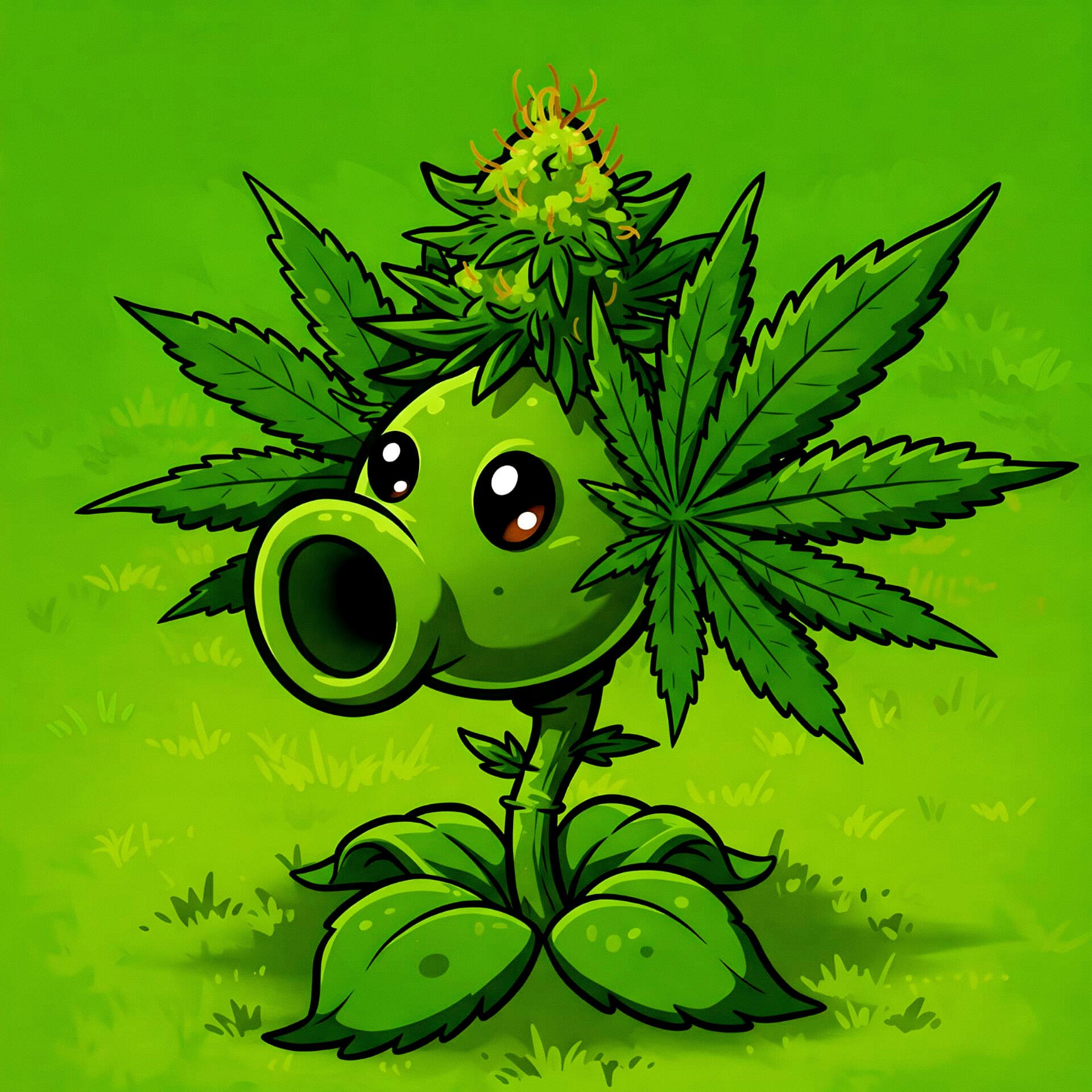 Plants VS. Zombies - Sativa Sprout Artwork by HollowVices