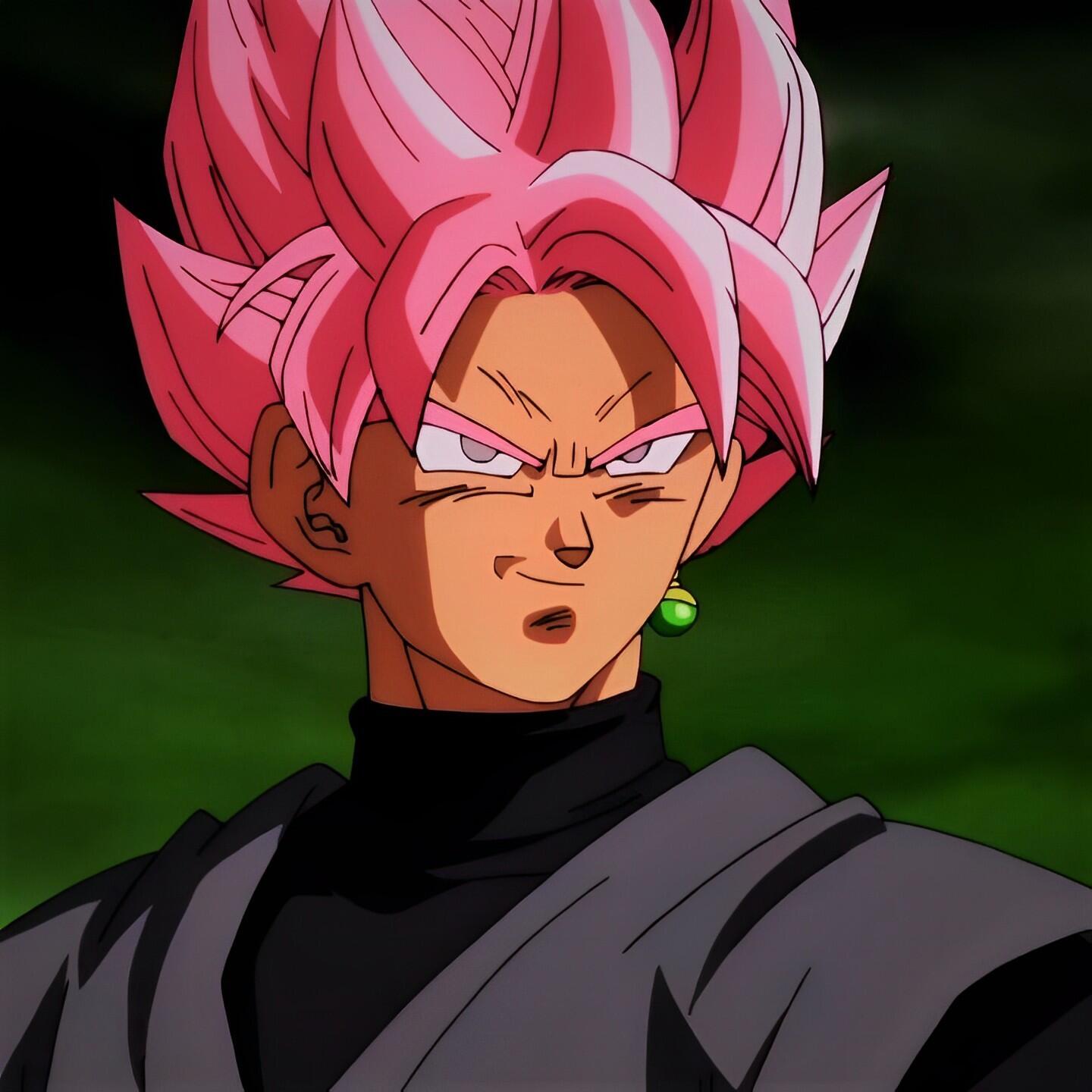 Avatar featuring Black Goku from Dragon Ball Super in his Super Saiyan Rosé form, showcasing his distinctive pink hair and fierce expression.