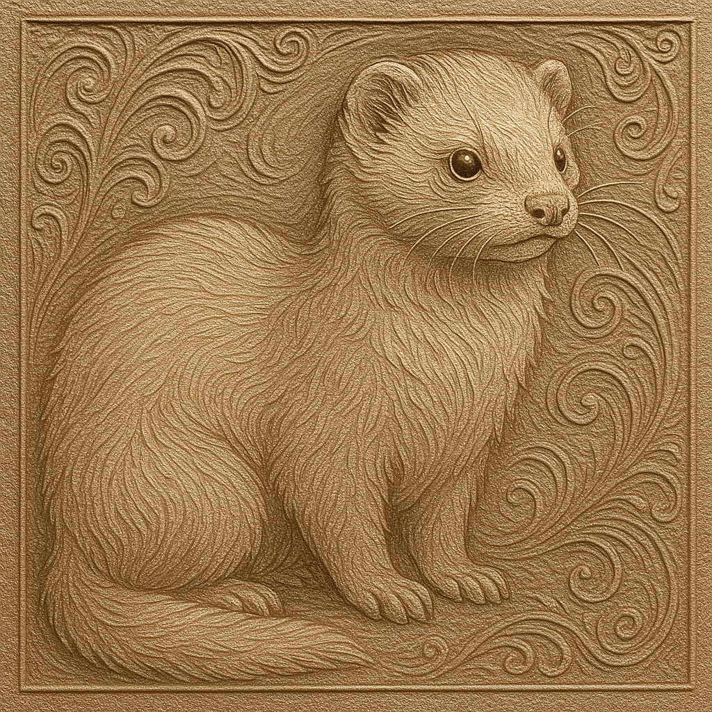 Detailed sepia-toned engraved-style illustration of a ferret, used as a forum avatar or profile photo, with intricate swirling patterns in the background.