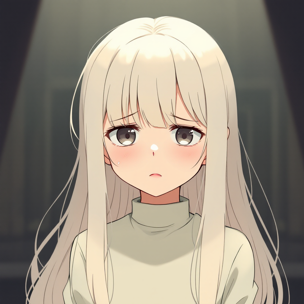 Anime girl with long blonde hair and a neutral expression, depicted as a forum avatar/profile photo with soft lighting highlighting her face.