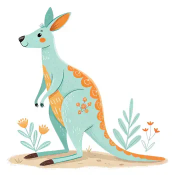 kangaroo artistic illustration cartoon Animal PFP