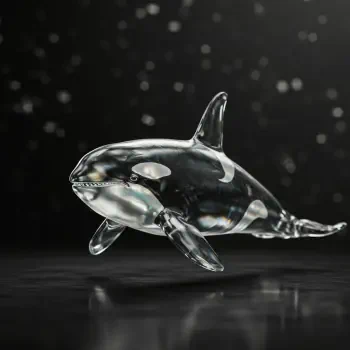 A sleek, stylized orca in a transparent design swims gracefully against a dark, starry background, serving as a unique forum avatar or profile picture.